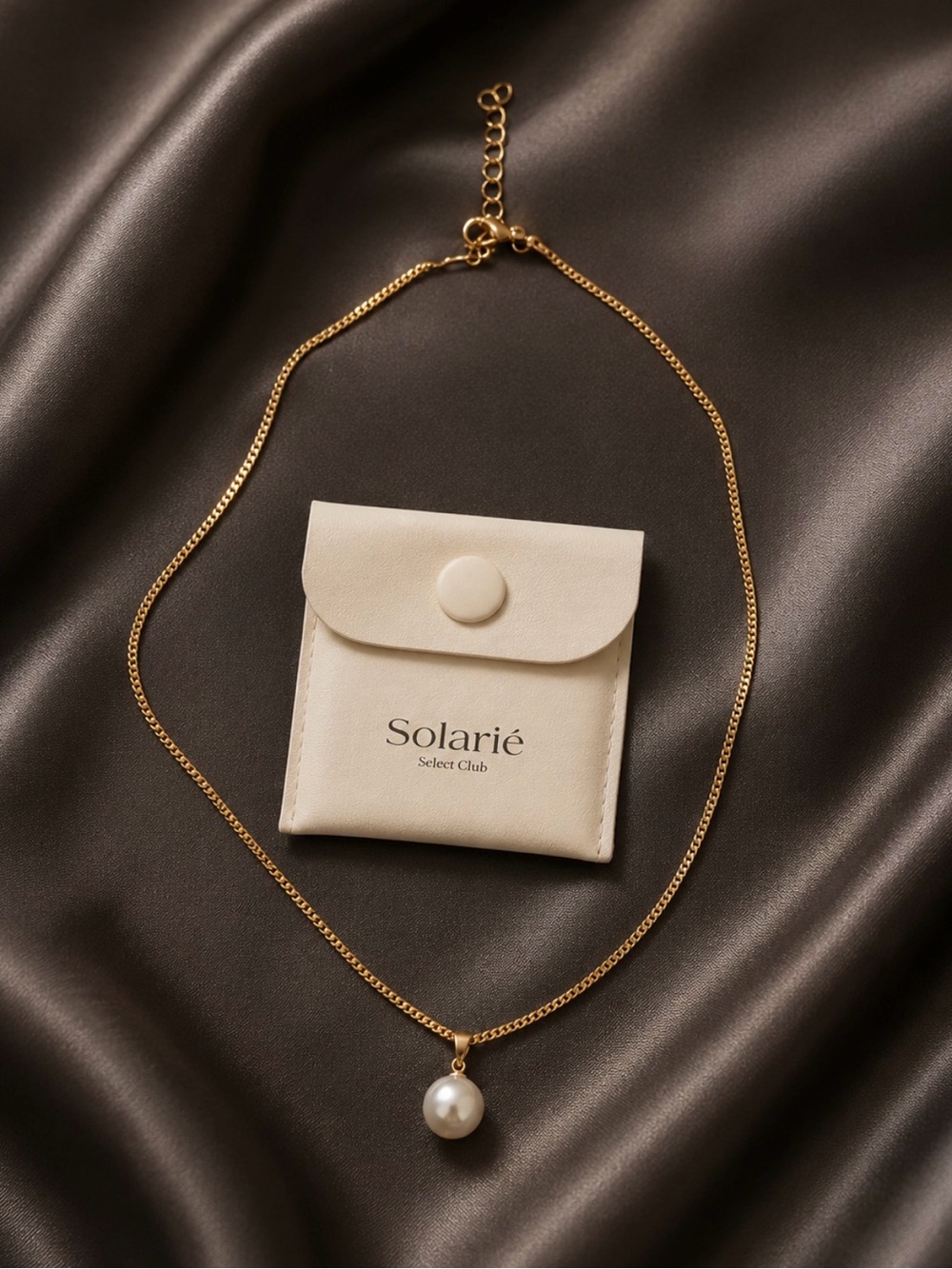 Grace Gold Pearl Pendant Necklace